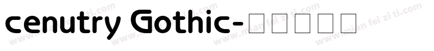 cenutry Gothic字体转换